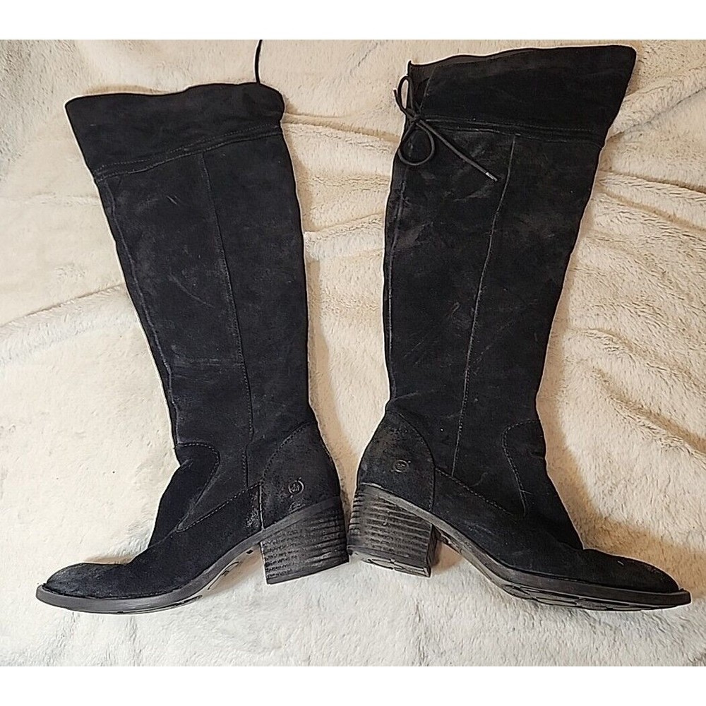 Born Boots Womens Leather Black Knee High Gallinara F08703 Size‎ 8 MSRP $240